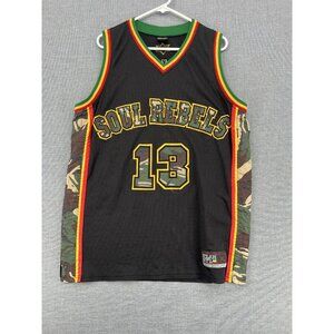 Vtg Selah Int’l Jersey #13 Soul Rebels Mens XL Black Camo Y2K Rare